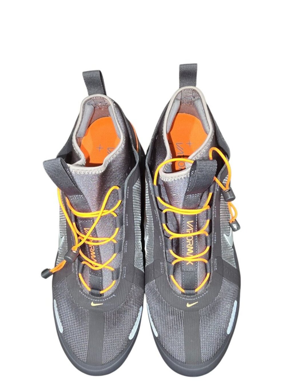 Nike Air Vapormax 2019 utility sneakers in gray and orange colorway size 9.5